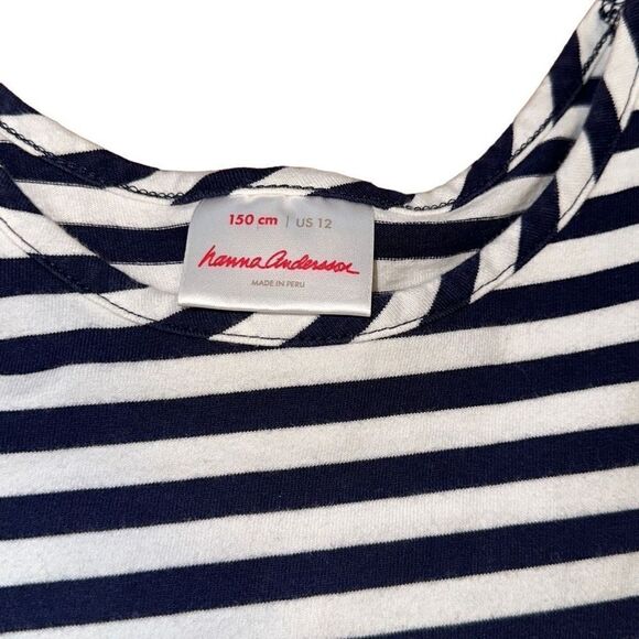 Hanna Andersson sz 12 Y rainy day hedgehog striped dress 2018 - Picture 2 of 7